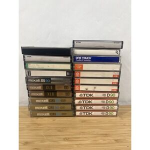 Lot of 21 Used Audio Cassette Tapes – TDK Maxell Sony – Recorded / Reusable